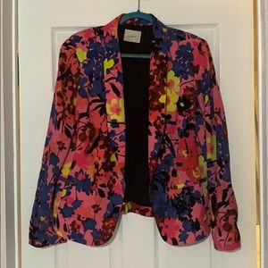 Floral Statement Blazer with pleated back